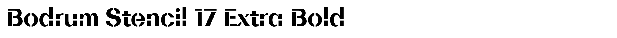Bodrum Stencil 17 Extra Bold image